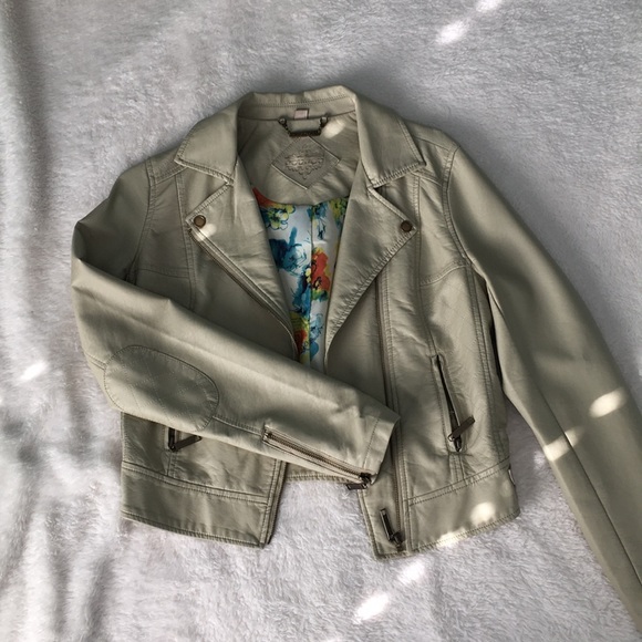 joujou Jackets & Blazers - Tan faux leather jacket